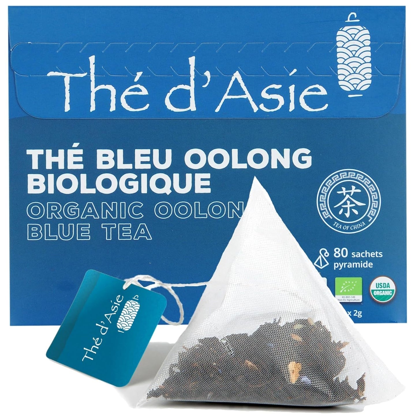 Khla – Bio-Oolong-Tee 100 g – Blauer Tee – natürlicher loser Tee – asiatischer Bio-Tee – lose und geschnitten – Kräuter- und Aufgusstee – aus China