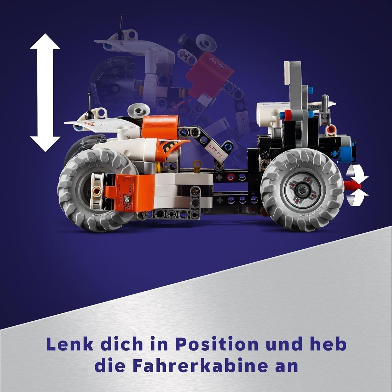 LEGO Technic LT78 Raumtransportfahrzeug, Weltraumbauset für Erkundungsreisen und Weltraumabenteuer, fantasievolles Spielerlebnis für Jungen und Mädchen, Geschenk für Kinder ab 8 Jahren 42178 Bausets Besuchen Sie den LEGO-Store