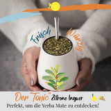 ORIGEENS BIO YERBA MATE MIT ZITRONE UND INGWER 200 G – Der energetisierende Tee I Bio Yerba Mate Tee, ungeröstet, Blätter, ohne Stiele und Staub
