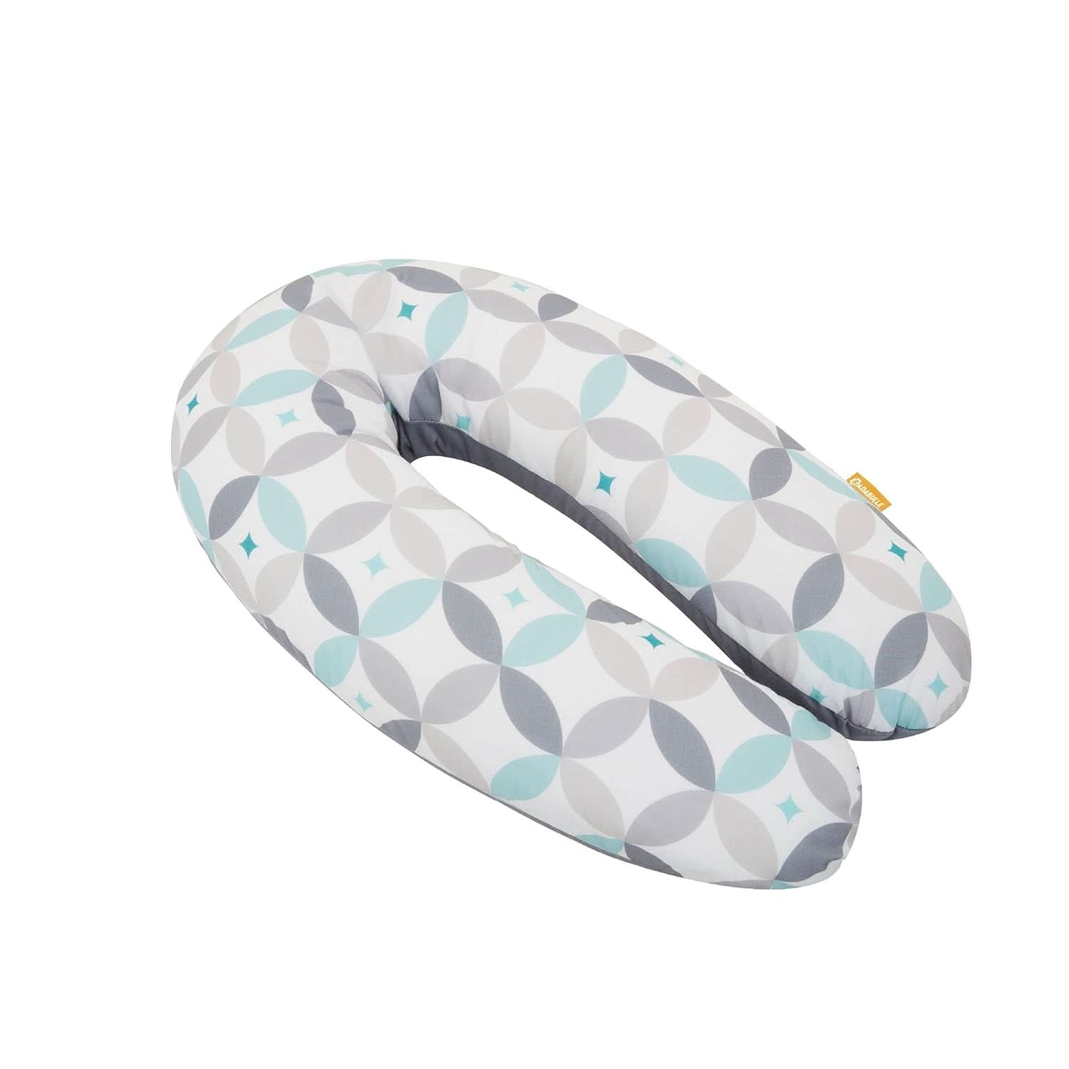Badabulle Stillkissen und flauschiges Schwangerschaftskissen, 150 cm, inklusive Bezug, ergonomische Form Zubehör Essen und Stillen Bebe Naty Shop Graphic