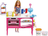 Barbie Malibu Roberts Puppe und 18-teiliges Backset, einschließlich Knete und Donut, Croissant- und Muffinformen, für Kinder ab 3 Jahren, HJY19