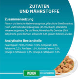 PURINA ONE Indoor Formula Nassfutter für Katzen, zarte Stücke in Soße für selbstgemachte Katzen mit Thunfisch, 26er-Pack (26 x 85 g)