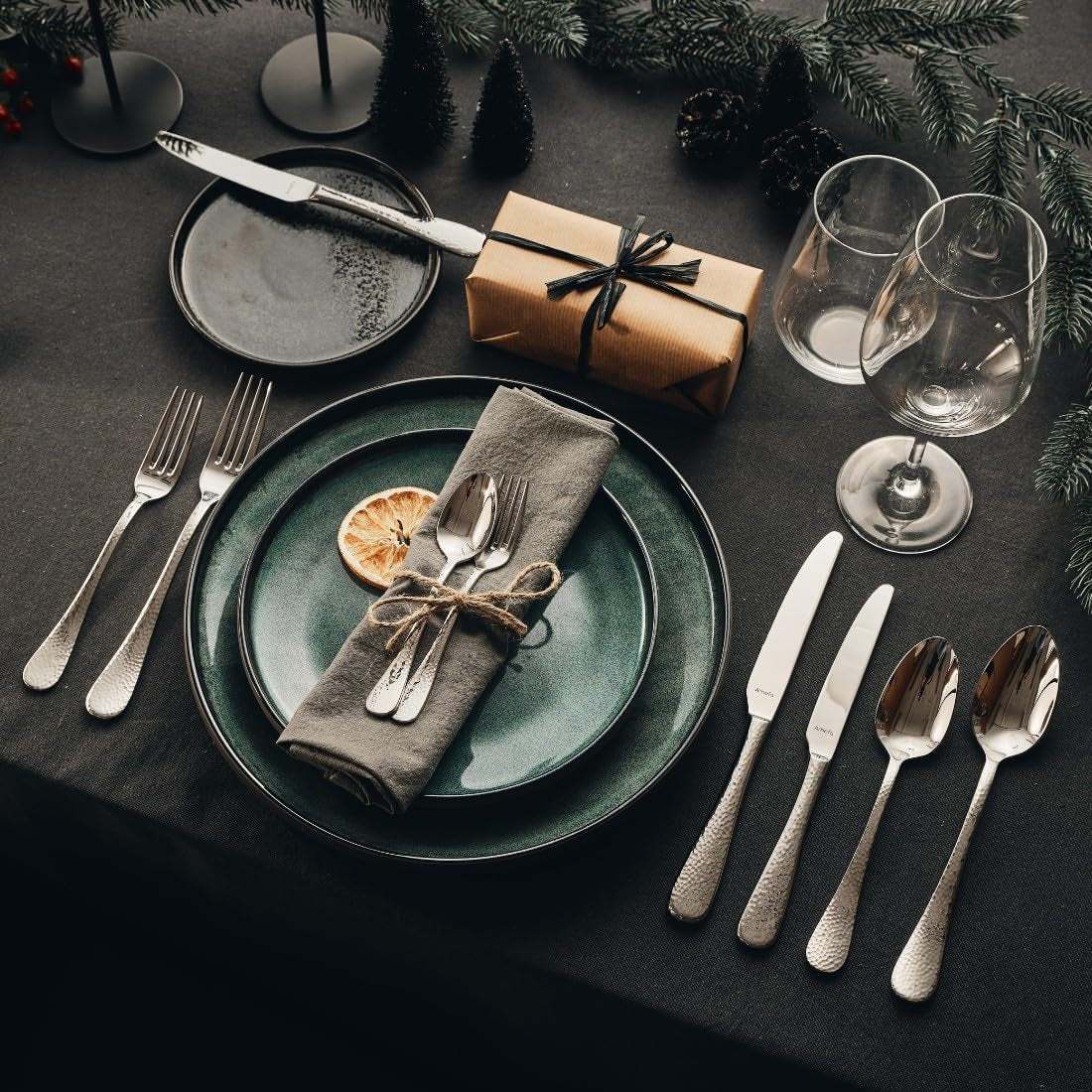Amefa Sierra Besteckset 6 Personen | 24-teilige Küche aus Edelstahl 18/10 Naty Shop