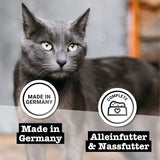 Nassfutter für Katzen Catz Finefood Purrrr mit Monoprotein und Lachs Nr. 105, für Katzen mit empfindlicher Verdauung, 16 x 80 g