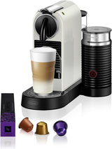 Nespresso EN167.W Citiz Kapsel-Espressomaschine, Hochdruckpumpe und ideale Temperaturkontrolle, ohne Aeroccino (Milchschäumer), Energiesparfunktion, 1260 W, Cremeweiß, 37,4 x 11,9 x 25,5 cm