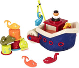 B. Spielzeug 13-teiliges Badewannenspielzeug für Kinder mit Boot, Stapelglas, Fisch, Angelspielspielzeug für Kinderbadewanne ab 1 Jahr Toys Bebe Naty Shop Standardtitel