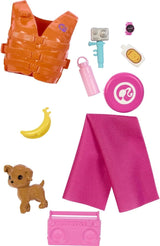 Barbie-Surfer-Puppe mit Surfbrett und Griff, Handtuch und Radio für Strandabenteuer und Geschichten, Clips und Knöchelriemen für realistisches Surfen, ab 3 Jahren, HPL69 Naty Shop Dolls