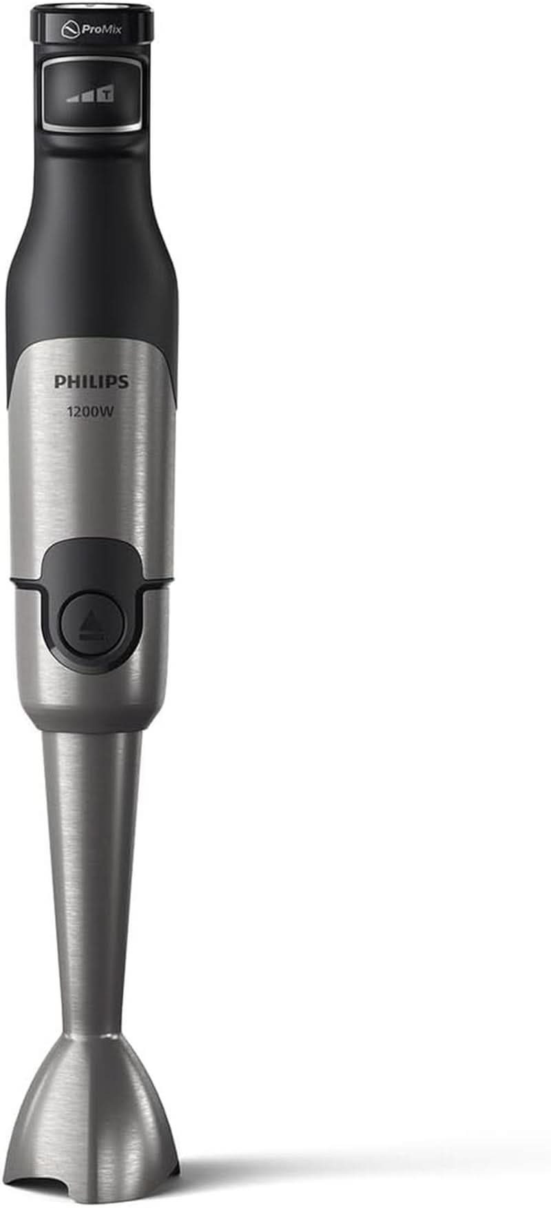 Philips 5000-Serie Stabmixer - 1200W Leistung. Promix-Technologie. LED-Geschwindigkeitsanzeiger. Stufenlose Geschwindigkeitseinstellung. Kompaktes Design. Leicht Zu Reinigen. Schwarz (HR2681/00) Kitchen Naty Shop Standmixer