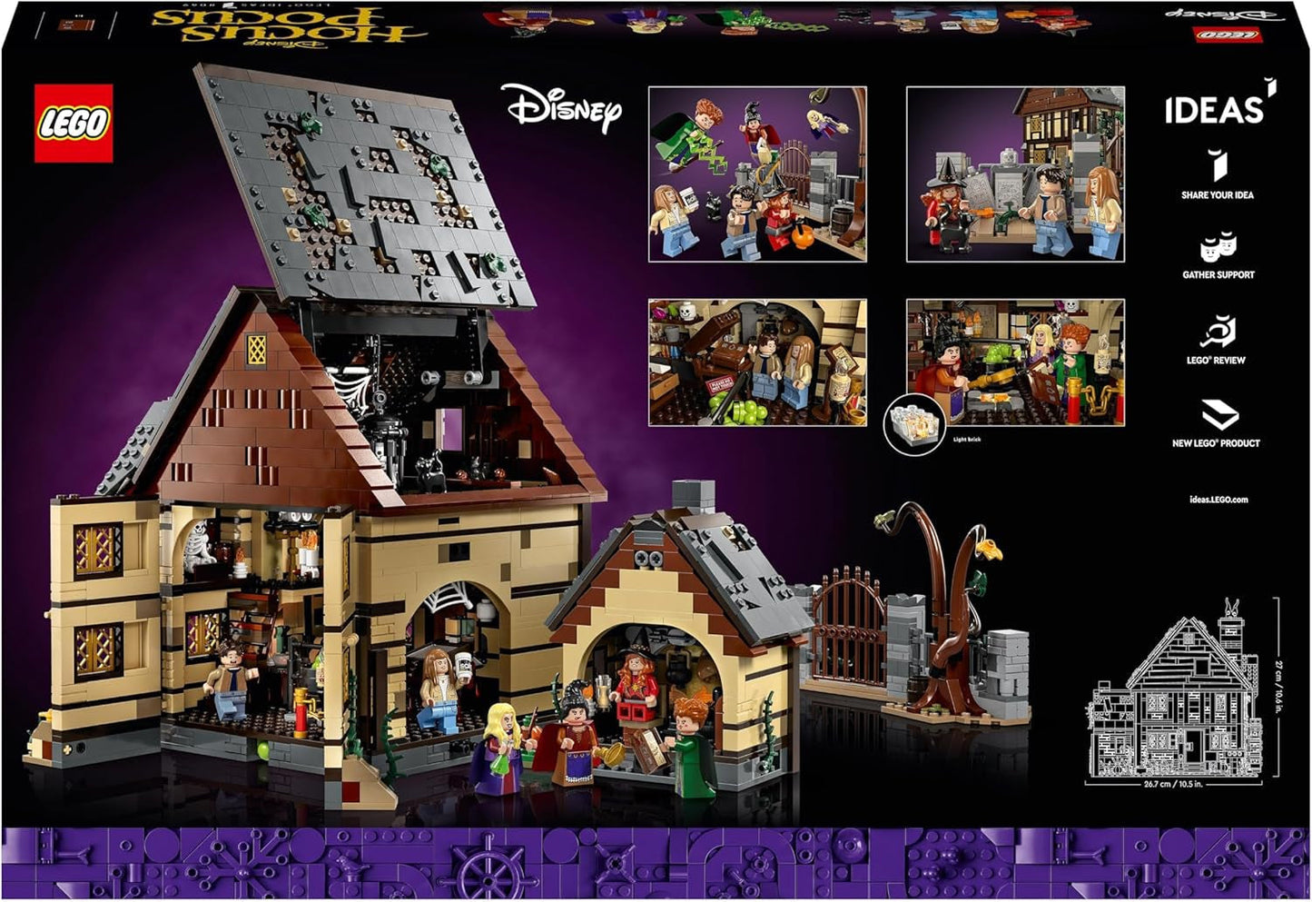 LEGO Ideas Hocus Pocus: Das Hexenhaus-Set der Sanderson Sisters, Sammelset für Erwachsene mit Haus, 6 Minifiguren und Zubehör, weiblichen und männlichen 21341-Bausätzen. Besuchen Sie den LEGO-Store