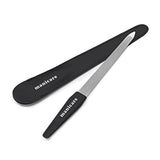Nagelfeile, gefüttert, natürliche und künstliche Nagelfeile, doppelseitig, mittlere Körnung, stark, robust, für Zuhause, Salon, professionelle Maniküre und Pediküre, 2 Stück