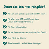 Milupa Stracciatella Milchbrei – Glutenfreies, palmölfreies Babymüsli – Frei von Konservierungs- und Farbstoffen – Ab 8 Monaten – 4 x 400 g