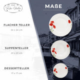 Geschirr-Set für 6 – 18-teilig – Porzellan-Geschirr-Set – weißes Geschirr-Set – Schüssel- und Teller-Set – modernes Geschirr – Teller – Tischservice – Geschirr-Set für 6