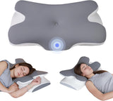 Memory-Schaum-Kissen, Nackenkissen, orthopädisches Kissen – ergonomisches Design, hohle Form für Seiten-, Rücken- und Bauchschläfer, grau, orthopädische Nackenkissen, Naty Shop-Standardtitel