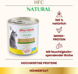 Almo Nature HFC Natural – Nassfutter für ausgewachsene Katzen – Hühnerfilet – 280 g, Packung mit 12 Stück