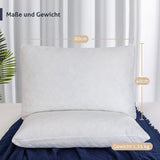 EGO HOME Memory-Schaum-Kissen 40 x 80 cm mit geschreddertem Memory-Schaum – Atmungsaktives, ergonomisches Nackenstützkissen für Seiten-, Rücken- oder Bauchschläfer – Öko-Tex-zertifiziert – Bezug waschbar