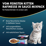 animonda vom Feinsten Premium Kitten Nassfutter für Katzen, Raffinierte Aromen in Soße, 24 Beutel (24 x 85g), Hochwertiges Nassfutter für Katzen, zuckerfrei, Mischmischung