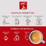 AVANTI Julietta Espresso-Kaffeebohnen, 500 g, 70 % Arabica 30 % Robusta, traditionelle Trommelröstung