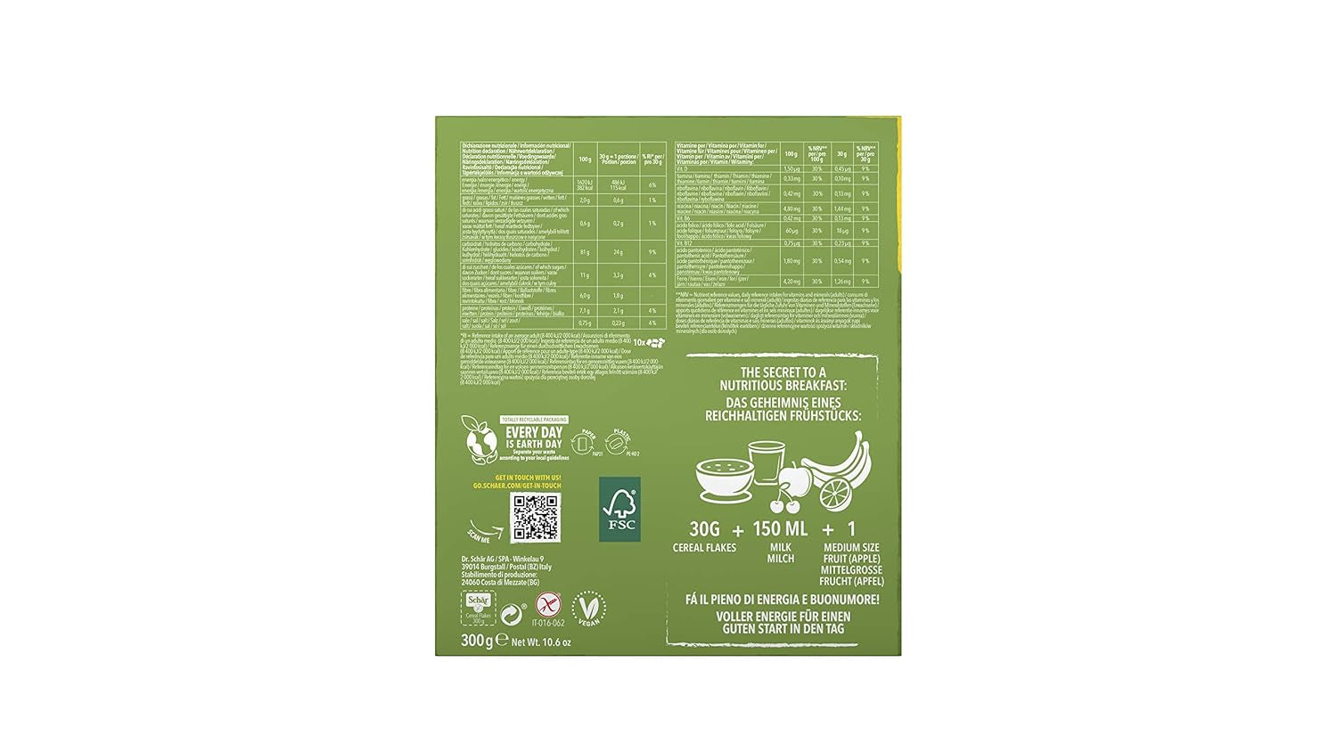 Glutenfreie Getreideflocken 300g, 8er Pack
