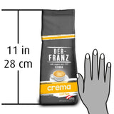 DER-FRANZ Kaffee Crema, Intensität 4/5, 100 % Arabica, ganze Kaffeebohnen, 3 x 500 g