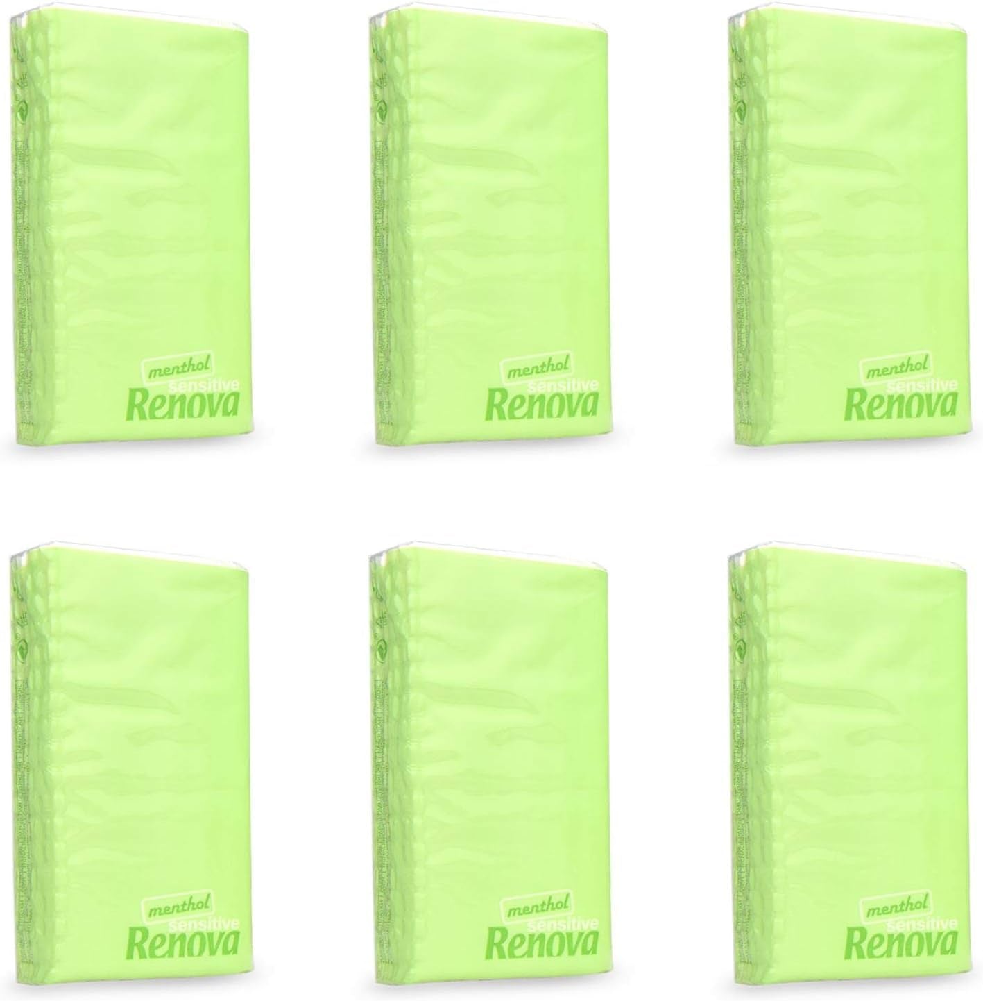 Taschentücher Renova SENSITIVE MENTHOL 6er Pack Regular Weiß 1 Stück (6er Pack)