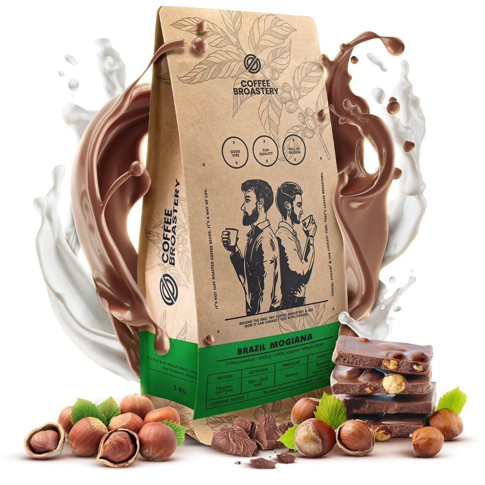 Satz Kaffeebohnen 2x1kg 2000g | Brasilien Mogiana | Brasilien Cerrado | Brasilien | Spezialkaffee | Frisch frittiert