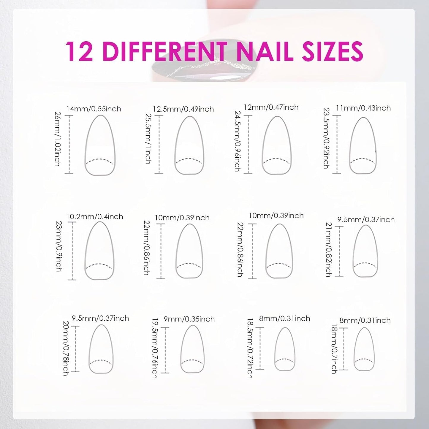 24 Stück rote und schwarze künstliche Nägel zum Aufkleben, künstliche Nägel, zum Aufkleben, mandelförmige Nagelspitzen, vollständige Abdeckung, künstliche Nägel, zum Aufdrücken von Nägeln, Set, rote und schwarze künstliche Nägel
