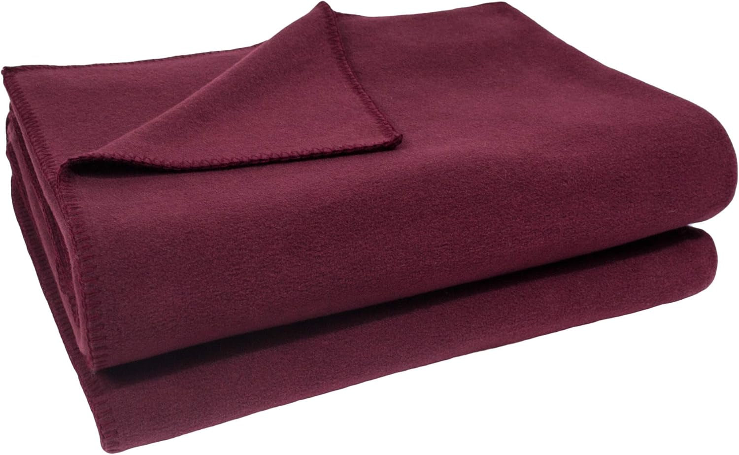 Zoeppritz Decke in der Farbe: Rot, Aus 65 % Polyester, 35 % Viskose hergestellt, Größe: 160X200 Cm, 103291-235-160X200
