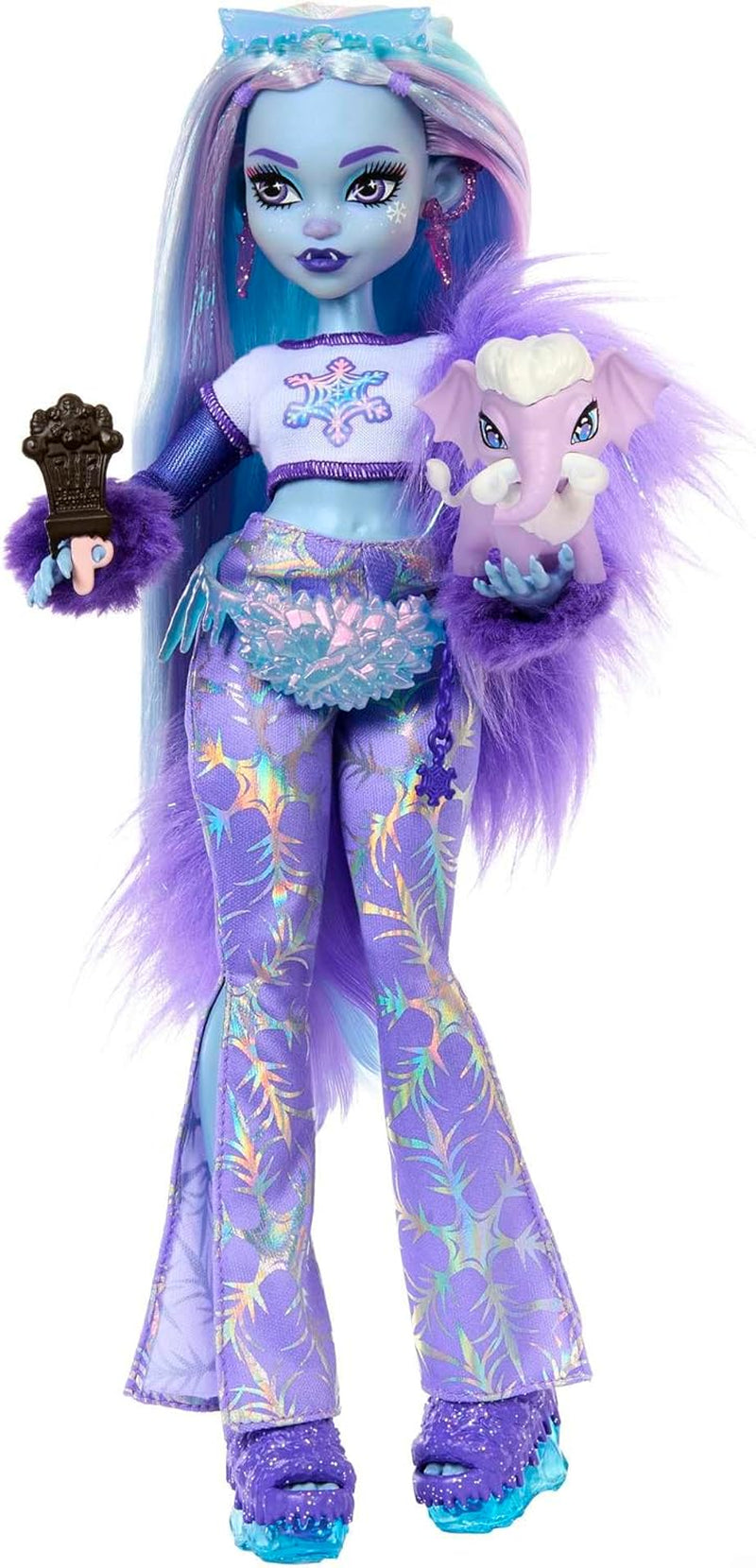 Monster High Abbey Bominable Yeti mit Mammut-Haustier und Zubehör – gruseliger Schneeflocken-Look für Kinder ab 4 Jahren, HNF64-Puppen Naty Shop Single