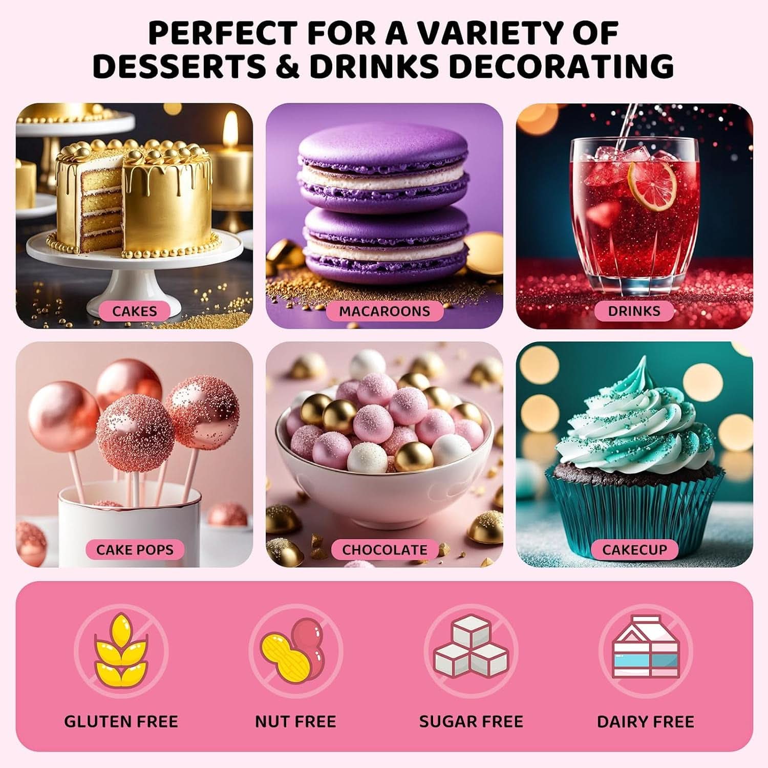 Essbarer Glitzer, 3 Gramm Naty Shop