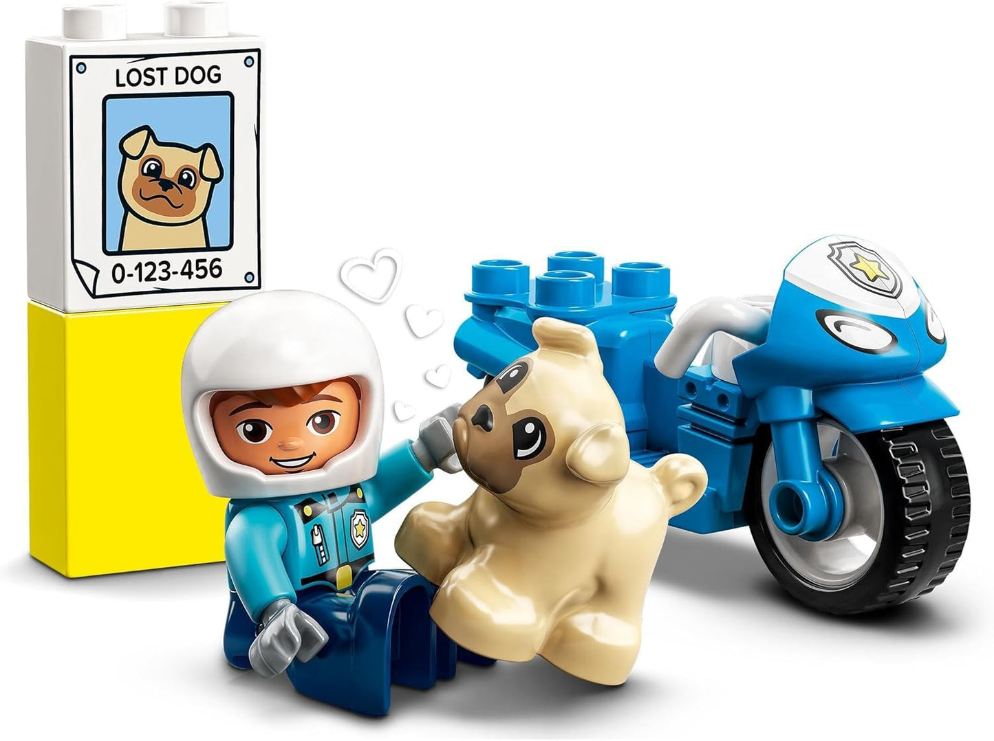 LEGO 10967 DUPLO Polizeimotorrad, Polizeispielzeug für Kleinkinder ab 2 Jahren, Ideales Spielzeug für die motorischen Fähigkeiten von Babys, Spielzeugmotorrad Bausets Besuchen Sie den LEGO-Store