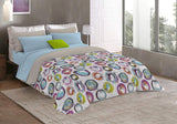 Fantasy T-Fa-Hypnotic-1P Winterdecke, Mikrofaser, Hypnotic, 170 x 260 cm. Steppdecken und Steppdecken Naty Shop Cerchi Astratti 260 x 260 cm