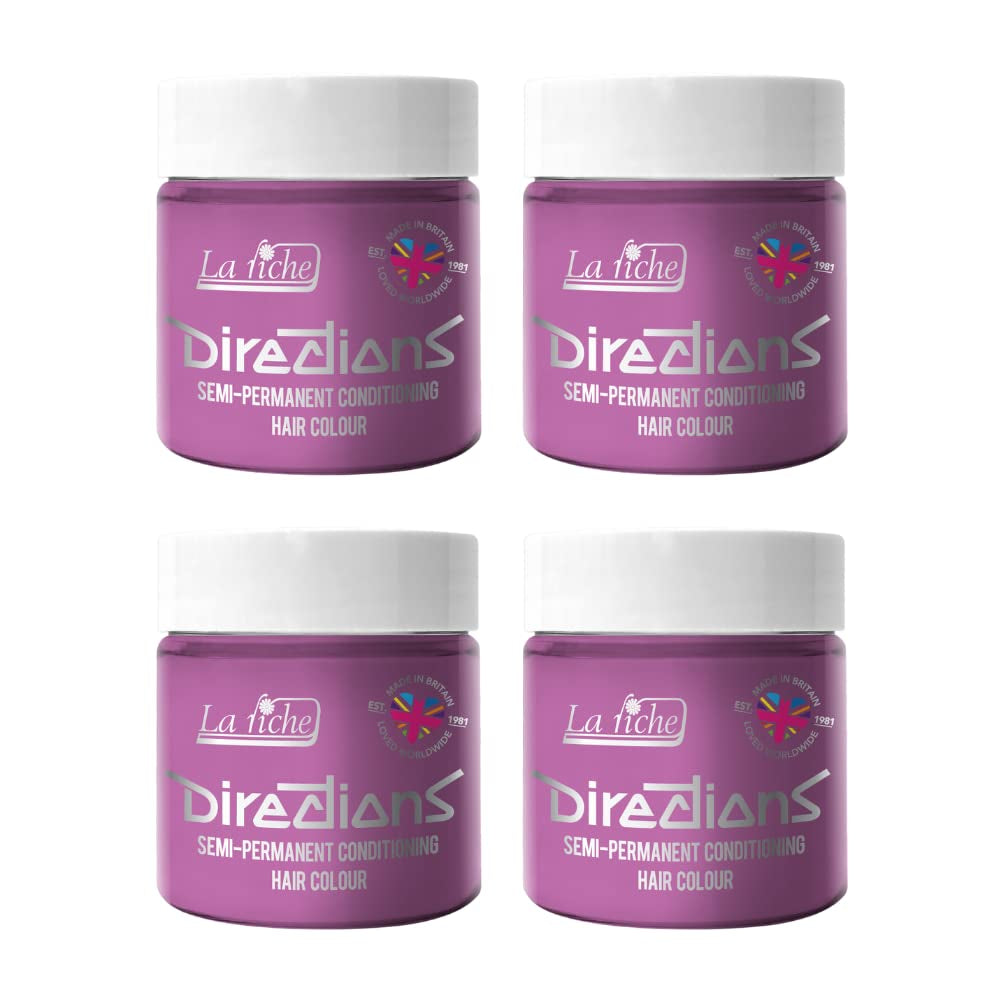 Directions semipermanente Haarfarbe 100 ml Box 4er Pack (Pillarbox Red) Haarfärbemittel Naty Shop Lavender 100 ml (4er Pack)