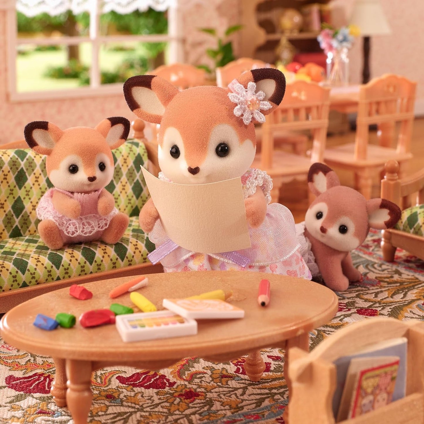 Sylvanian Families 5800 Hirschzwillinge, Tierfiguren-Spielset, Waldtierfiguren, Spielzeug für Kinder ab 3 Jahren