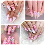 50 Stück 3D Blumen Nägel Nail Charms Bunt Gelee Weich Kleber Lilie Blume Blume Nagel Hibiskus Zubehör Nageldesign Eis Kristall Geprägt Farbverlauf Lilien Für Mädchen Frauen Diy Basteldekoration