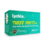Lydea Three Mints+ Bio-Kräutertee mit drei Sorten Minze, Apfel und Kräutern, 60 Pyramiden, 3er-Pack [3 x 20 Pyramiden]