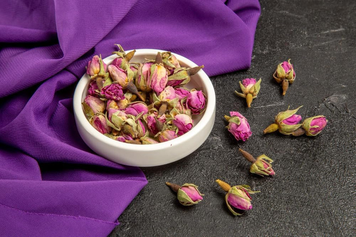 100 g essbare Premium-Rosenknospen – getrockneter Atlas-Rosenblütenaufguss – süßer und blumiger Geschmack und Aroma – 100 % natürlich, rein und ohne Zusatzstoffe | Tazarin Ltd