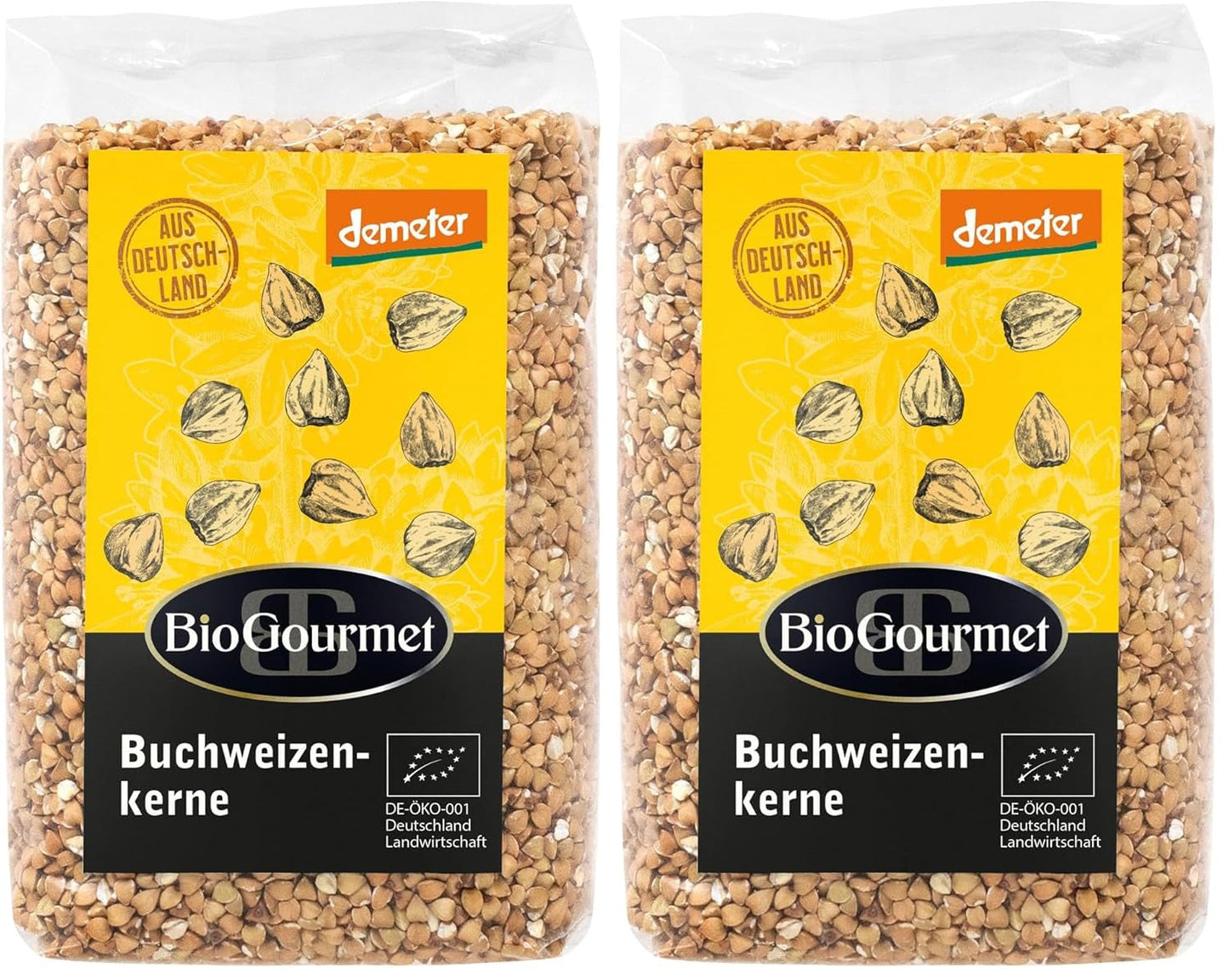 Buchweizen BioGourmet Demeter – 500g Beutel | Glutenfrei, ballaststoffreich und regional | Aus deutschem Bio-Anbau (Baden-Württemberg/Bayern) | Ideal für Müsli, Salate und Beilagen