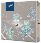 PAW – 3-lagige Servietten (33 x 33 cm) I 20 Stück I Perfekt für Geburtstage, Partys, Hochzeiten, Kommunionen und Feiertage I Bunte Papierservietten – elegante Blumen I Farbe: Friedlicher Garten