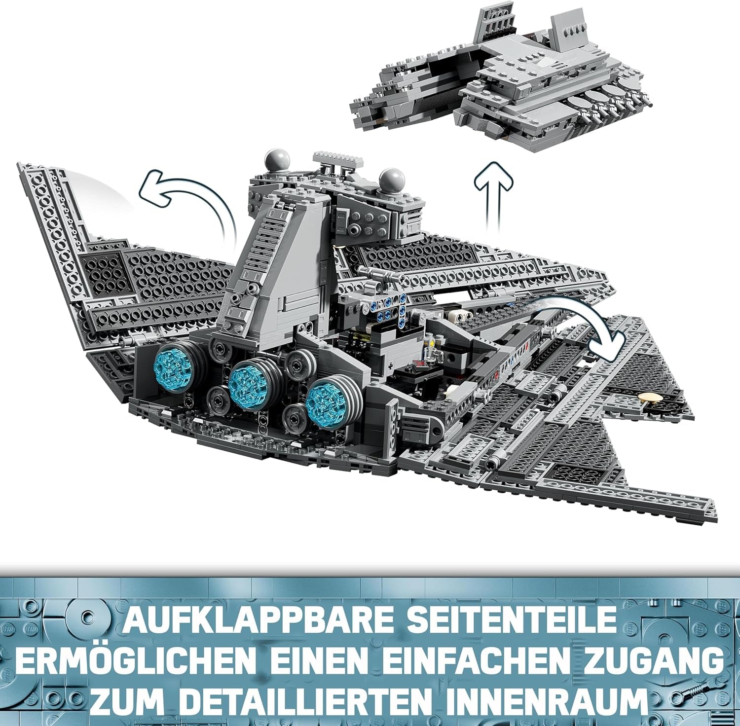 LEGO Star Wars Imperialer Sternenzerstörer, Raumschiff-Set, Bauspielzeug, Darth Vader und Cal Kestis Spielset, Geburtstagsgeschenk für Jungen, Mädchen und Fans 75394 Bausets Besuchen Sie den LEGO-Store