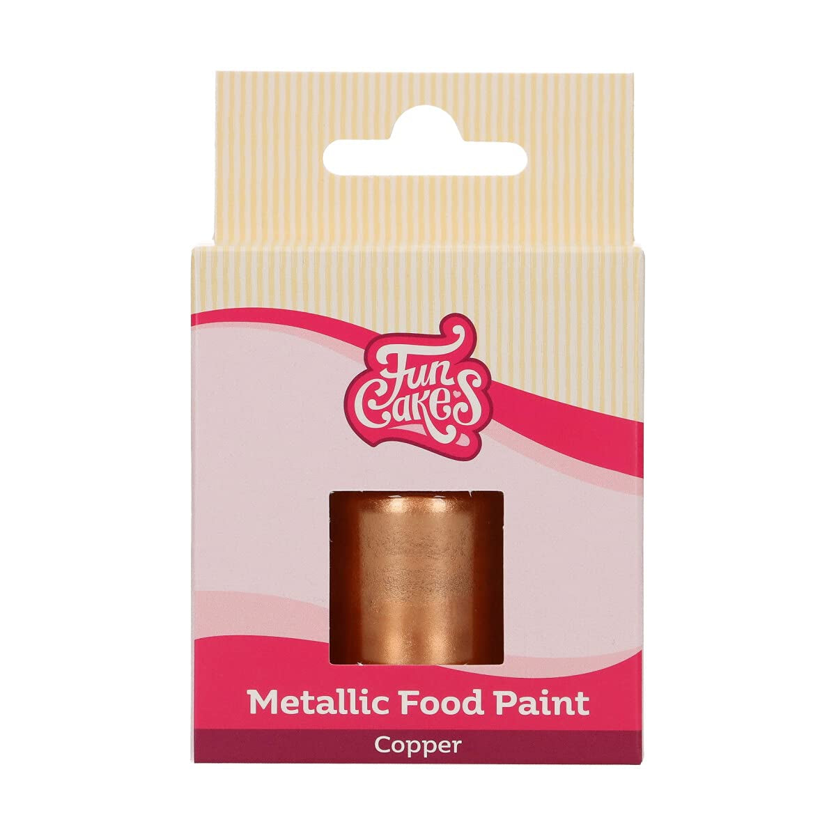 Funcakes Metallic-Lebensmittelfarbe, Kupferfarbe: Erzeugen Sie metallische Effekte auf Fondant, Marzipan, Zuckerguss und Keksen. 100 % essbare Lebensmittelfarbe, Halal, geeignet für Vegetarier und Veganer. 30 ml.