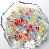 50 Stück 3D Blume Nagel Charms Nägel Zubehör Nageldesign Glitzersteine ​​​​Nailart Strasssteine ​​​​Flower Nail Charms Luminous Flower Nail Art Charms Bunte Blumen Deko Nagel Steinchen Flowers Nail Rhinestones