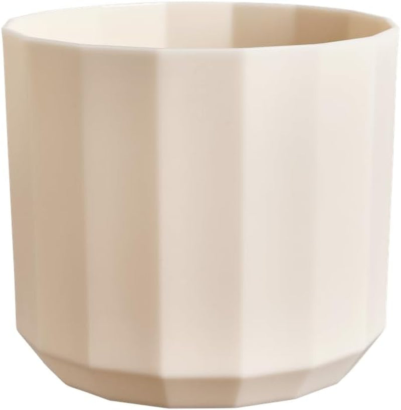 Runder Topf elho Facet 17 cm – für den Innenbereich – 100 % recycelter Kunststoff – Ø 16,6 x H 14,9 cm – Rosa/Mandelrosa