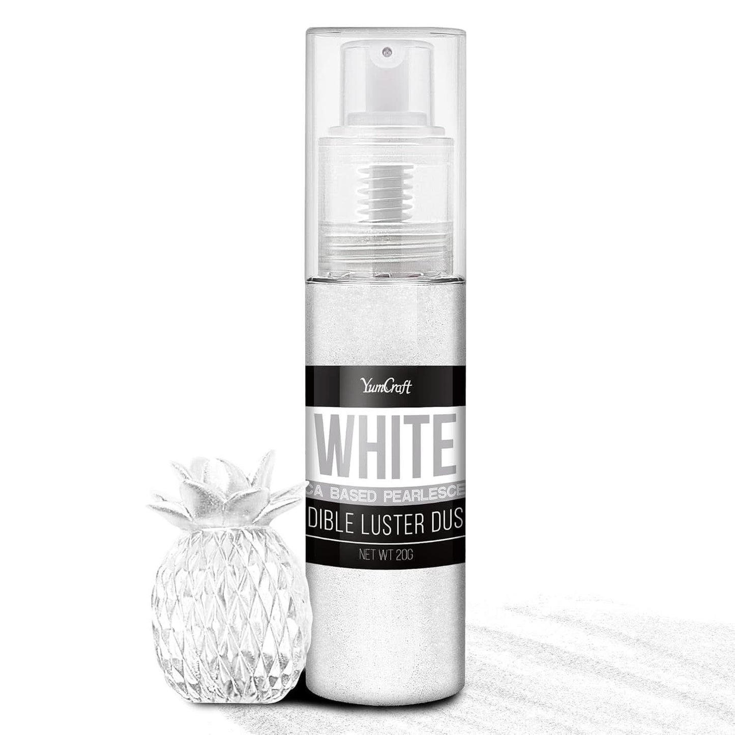Essbares Glitzerspray, 20 Gramm Naty Shop White