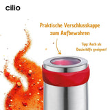 Cilio PICCANTE Peperonimühle, Ø 6,5 cm, H: 14,5 cm, mit Verschlussdeckel Mühlen und Hobel Naty Shop