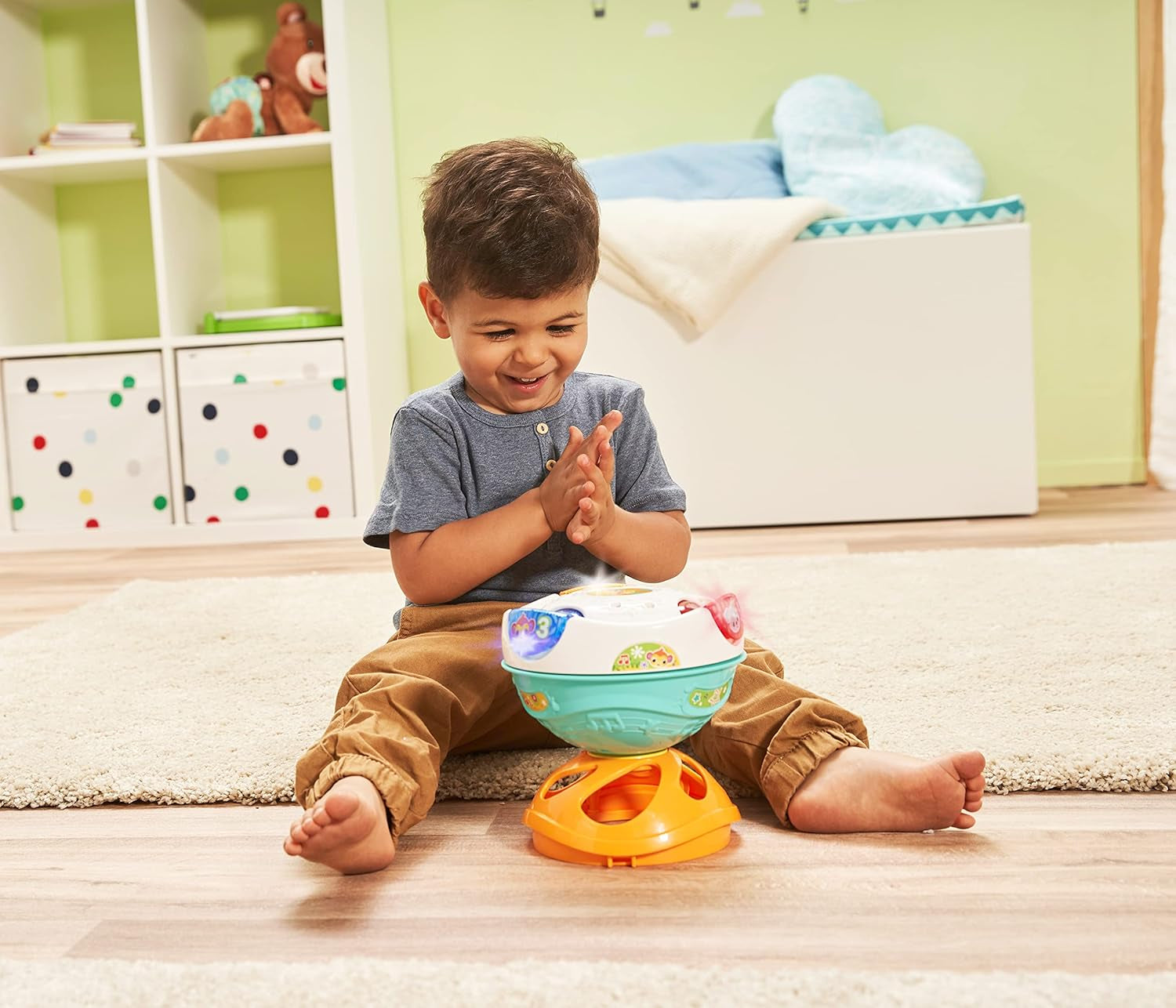 Vtech Baby 3-in-1 magischer Musikball, selbstbewegende Musik, interaktives Spielzeug für Kinder von 9–36 Monaten, buntes Babyspielzeug, Naty Shop