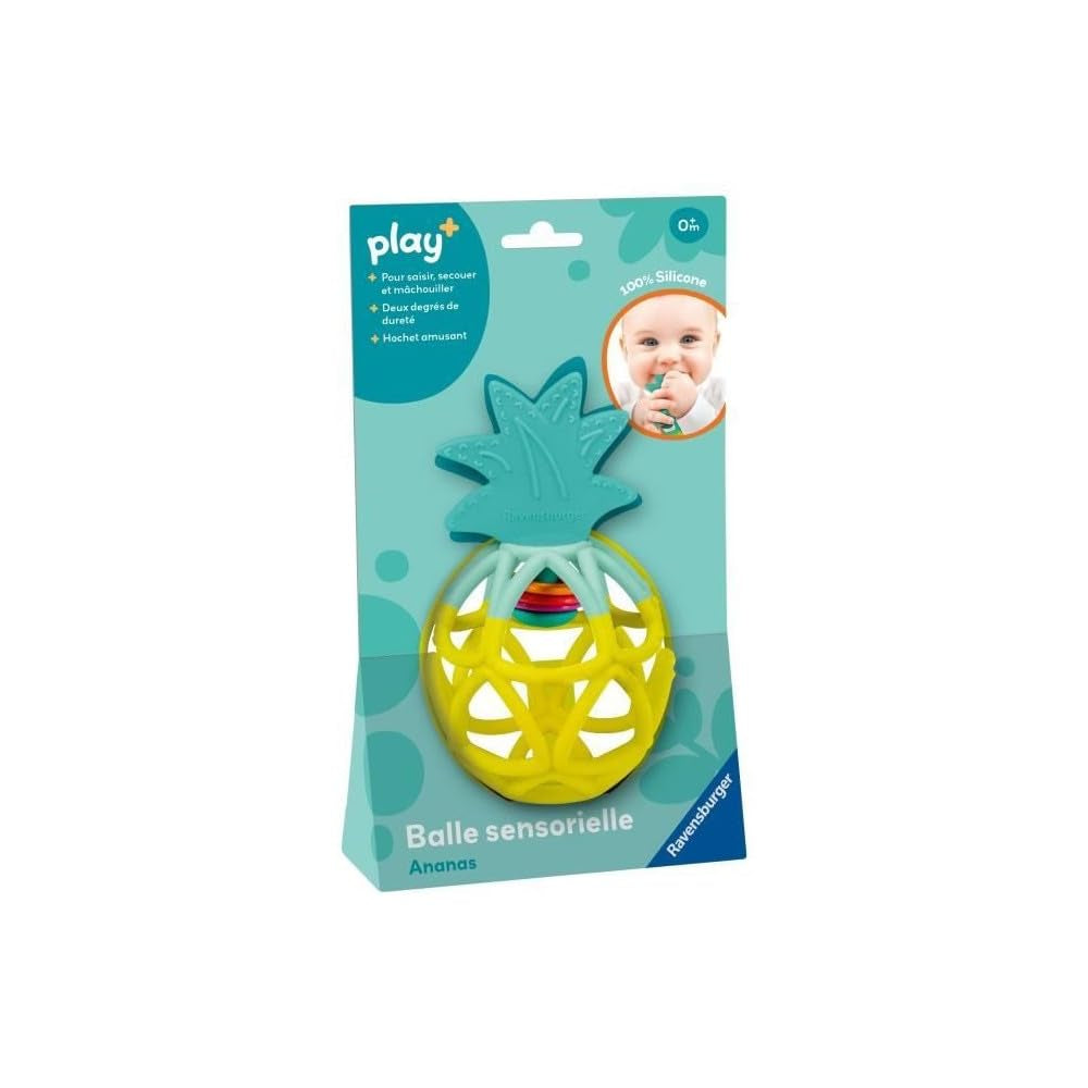 Ravensburger Play + 34013 Sinnesball, Ananas, Spielzeug für Kinder ab 6 Monaten, französische Version Babyspielzeug Naty Shop