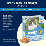 Bozita Tetra sterilisierte Stücke in Holzkohlesauce – 6 x 370 g getreide- und zuckerfreies Nassfutter für Katzen – gentechnikfrei, mit 8,5 % Protein und 4,5 % Fett – hochwertig und äußerst lecker
