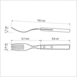 Tramontina 14-teiliges Grillbesteck-Set aus Edelstahl, Steakbesteck, Grillset, Küche, Naty Shop