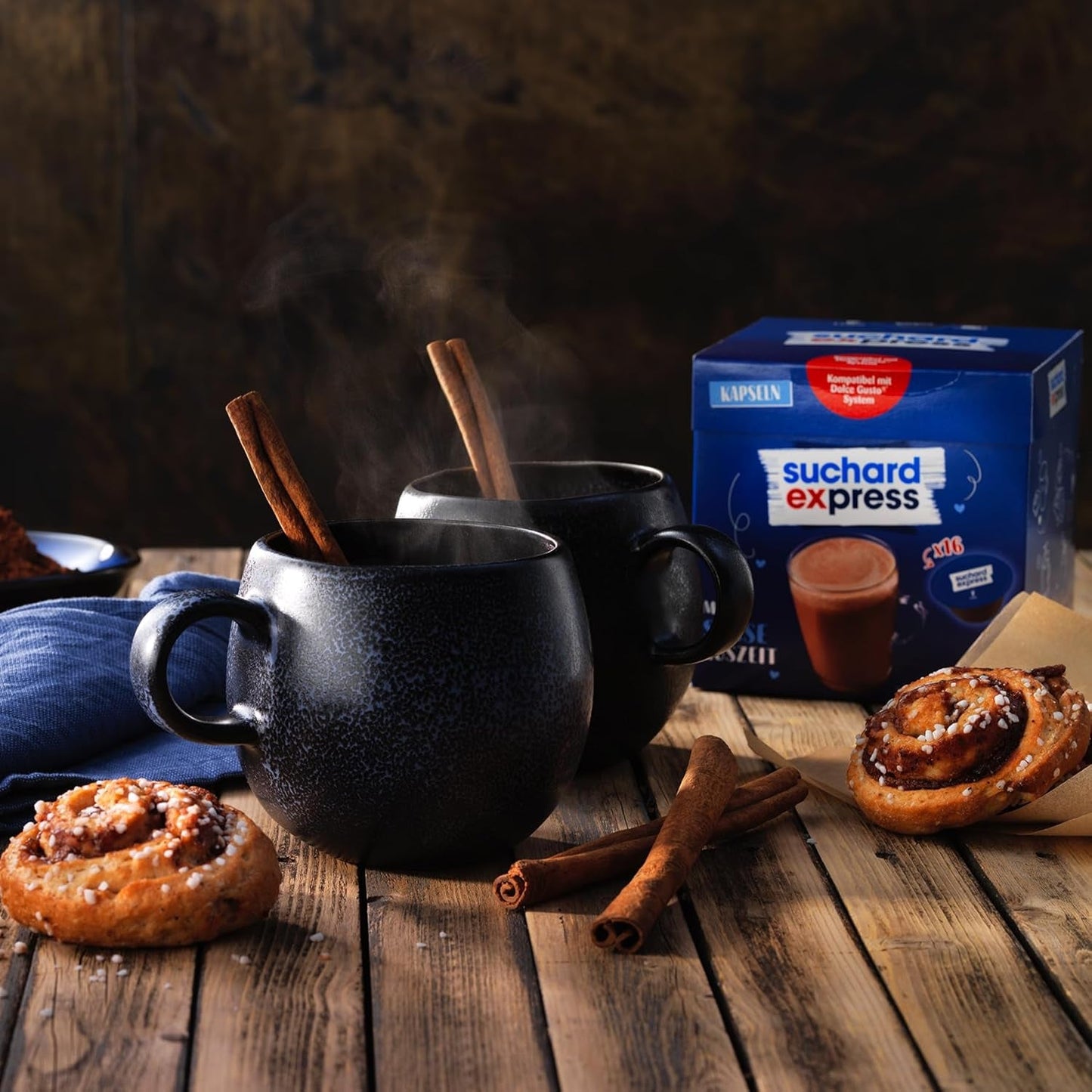 Suchard Express Kakaokapseln für Dolce Gusto, 3x 16 Kapseln, kompatibel mit Nescafé Dolce Gusto Maschine, Cremige Trinkschokolade
