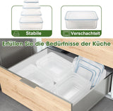 YASHE Frischhaltedose mit Deckel, 12-teiliges Vorratsdosen-Set aus Kunststoff, BPA-frei, 100 % auslaufsicher, stapelbar, transparente Frischhaltedosen Naty Shop
